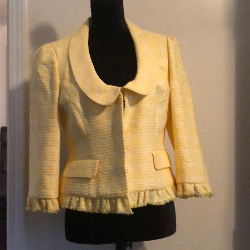 Yellow and White Blazer
